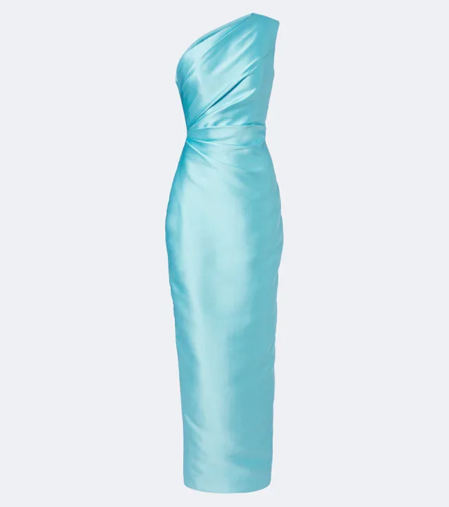 Kira one-shoulder satin gown