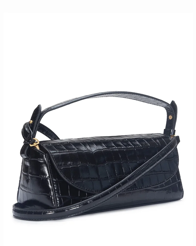 Sabrina Croc-Embossed Leather Mini Top-Handle Bag