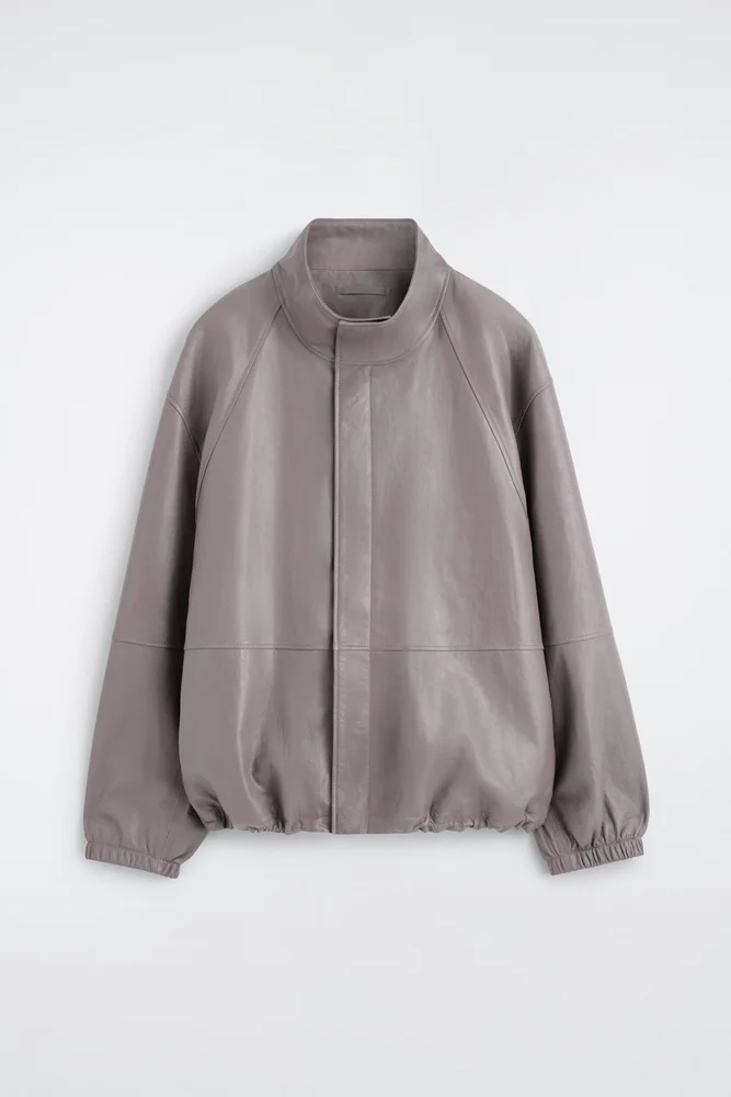 Leather Blouson Jacket