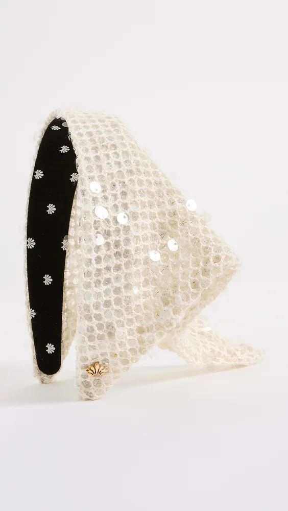 Jackie Sequin Crochet Hankerchief Headband