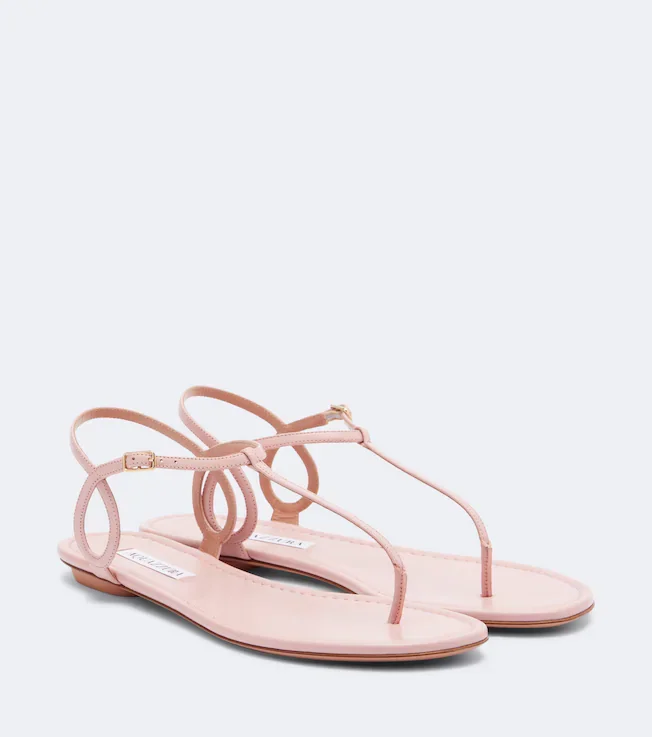 Almost Bare leather thong sandals