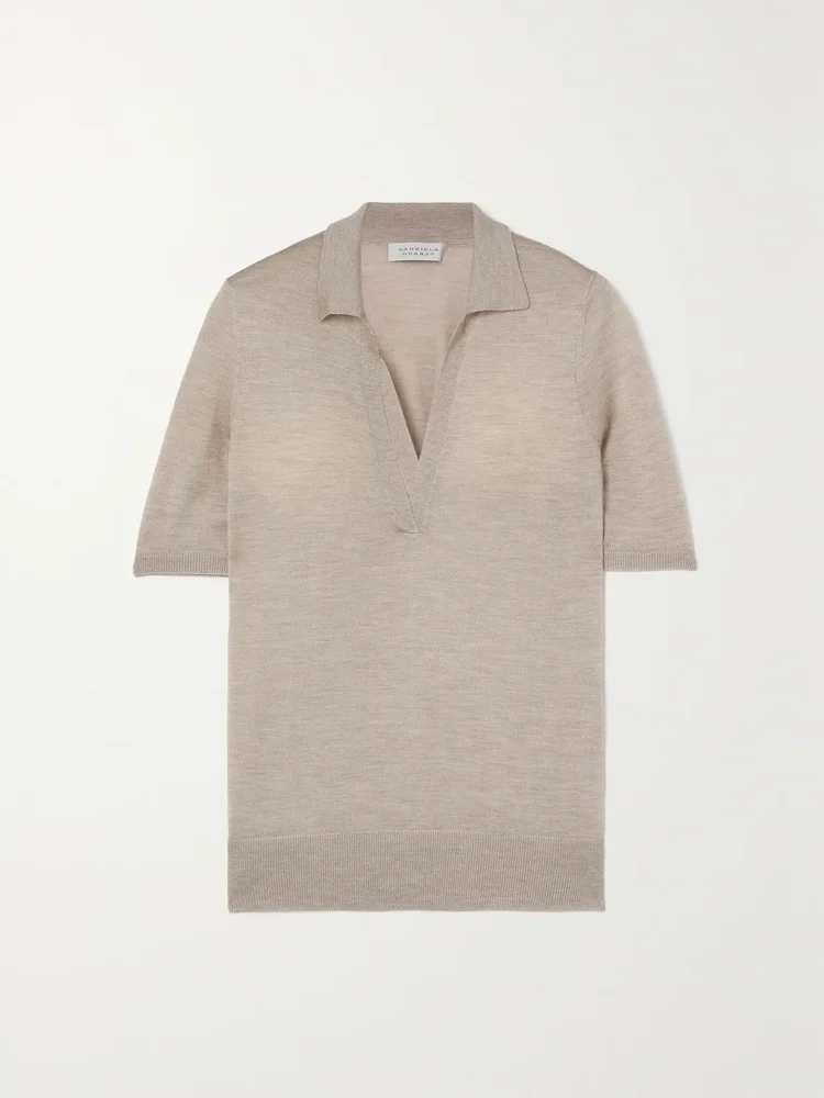 Frank Cashmere and Silk Blend Polo Shirt