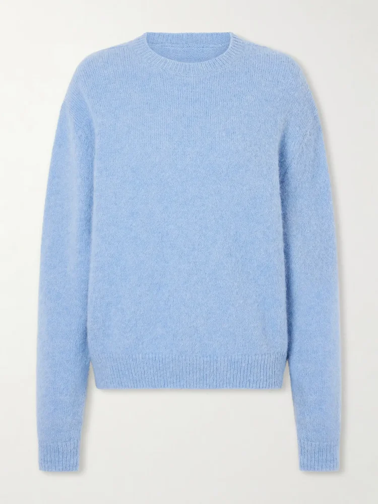 Alpaca and cotton-blend sweater