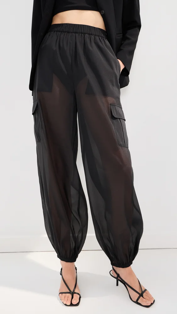 Organza Cargo Pocket Pants