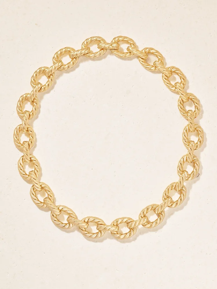 Sculpted Cable 18-karat gold necklace