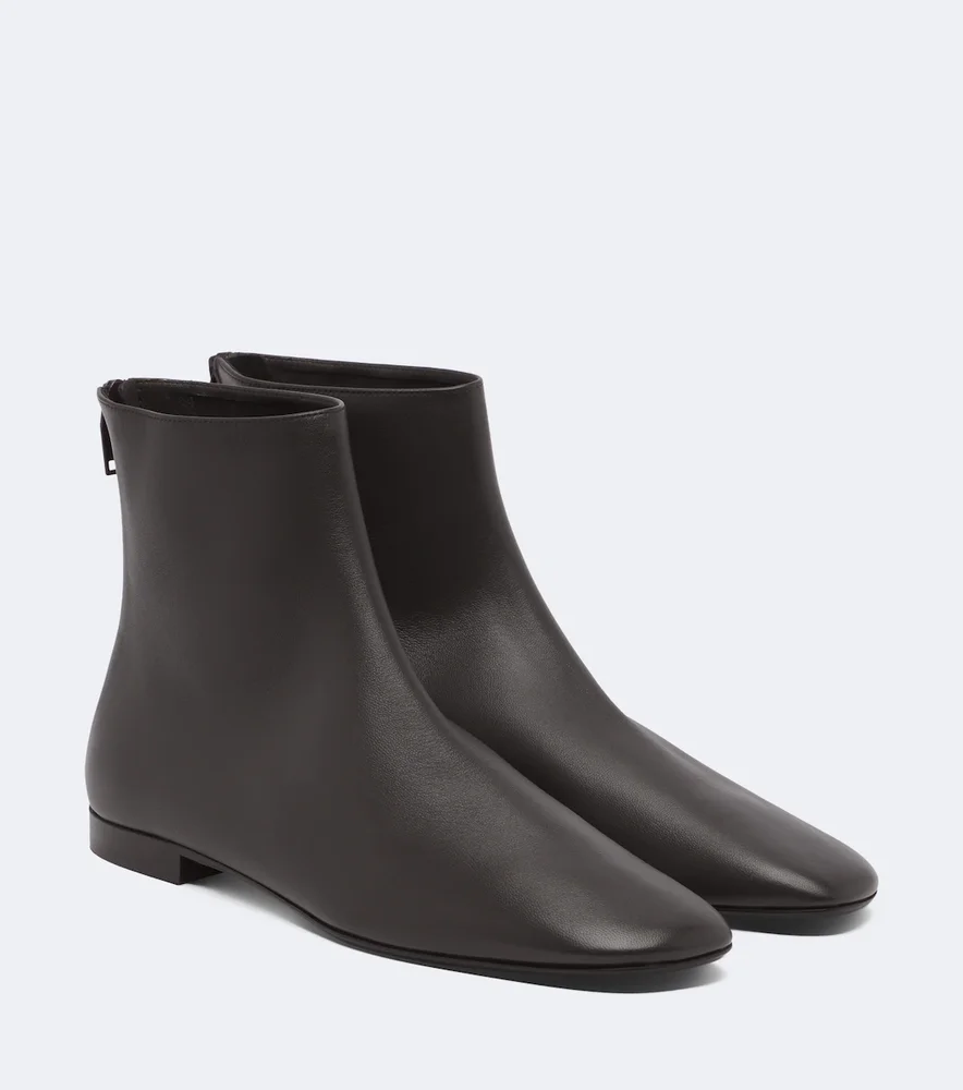Leather ankle boots