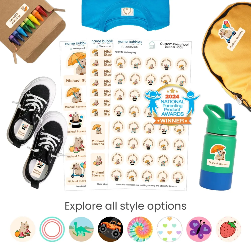 Namebubbles Custom Preschool Labels Pack