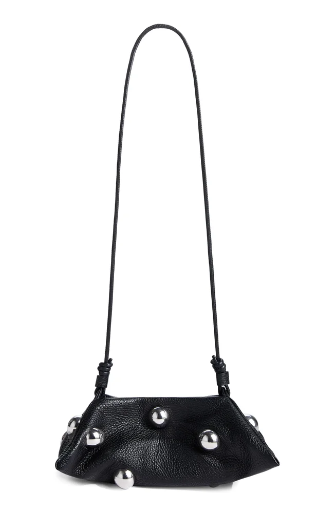 Mini Origami Studded Leather Crossbody Bag