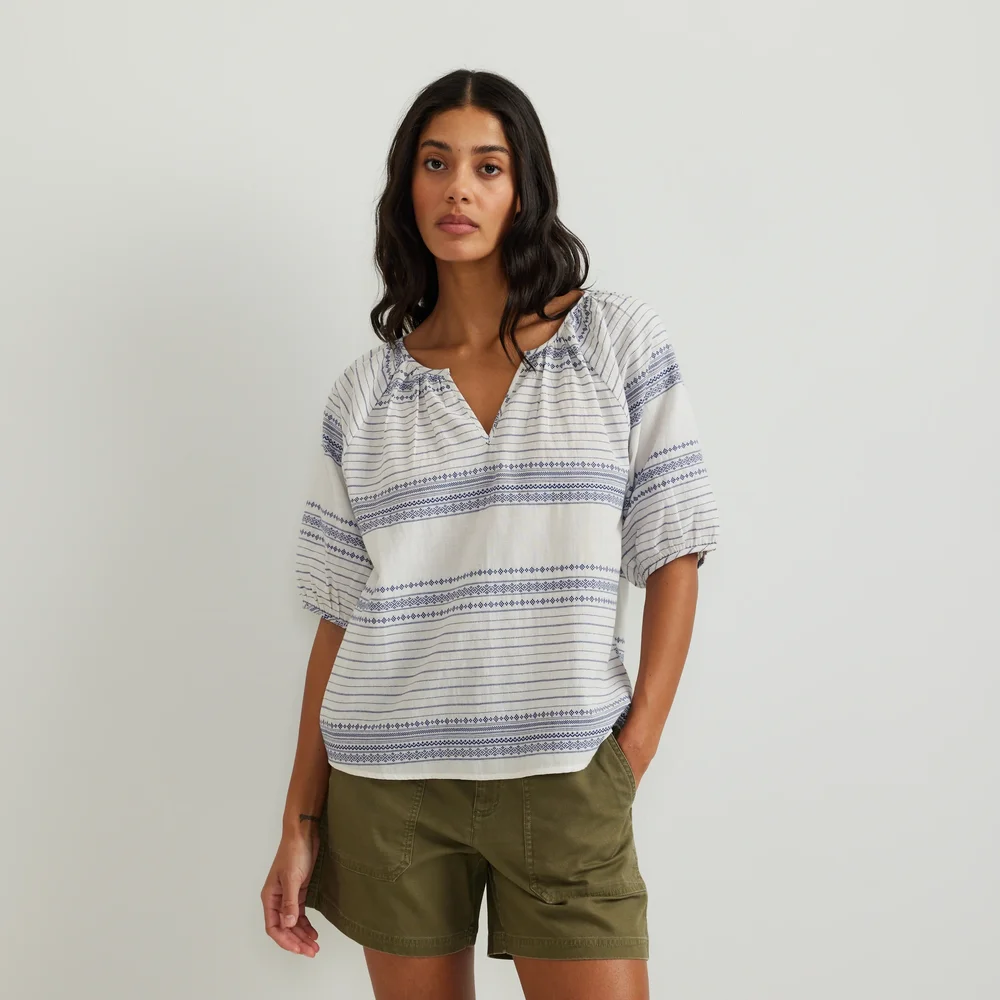 100% European Linen Shirt | Quince in Chambray Stripe