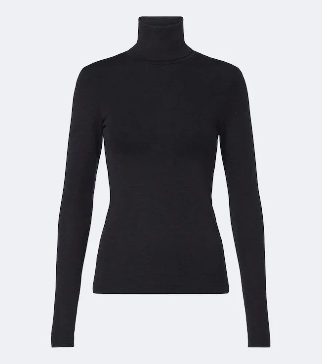 Knitted wool turtleneck sweater