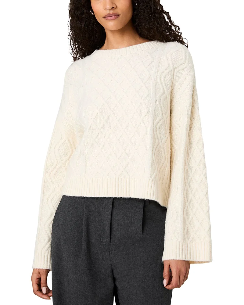 Wesley Crewneck Cable Knit Sweater
