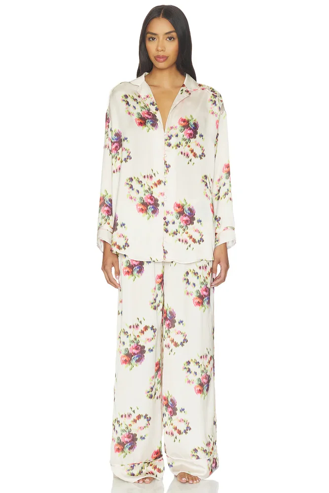 Dreamy Days Pajama Set in Antique Ivory Floral