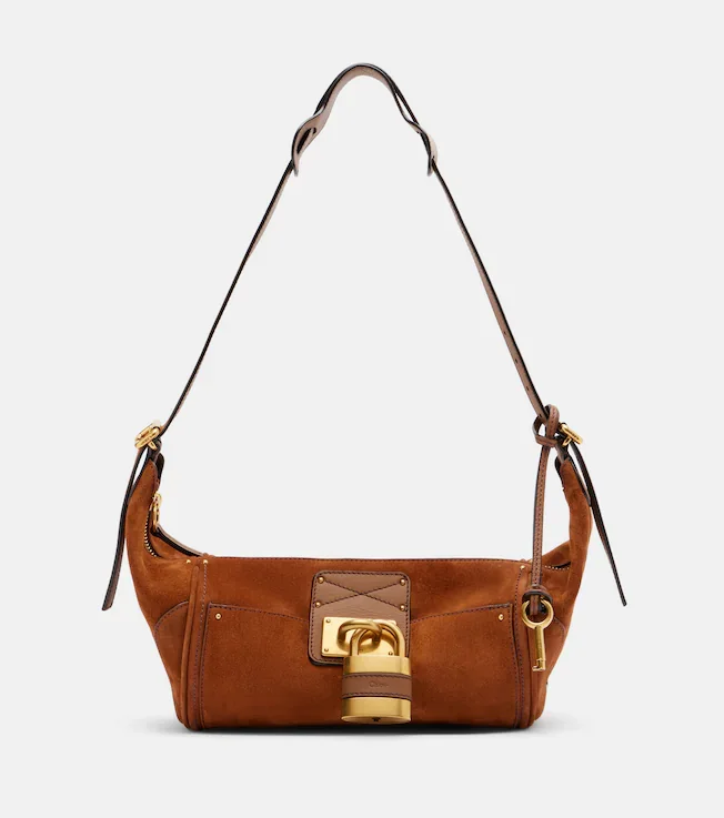 Paddington Small suede shoulder bag