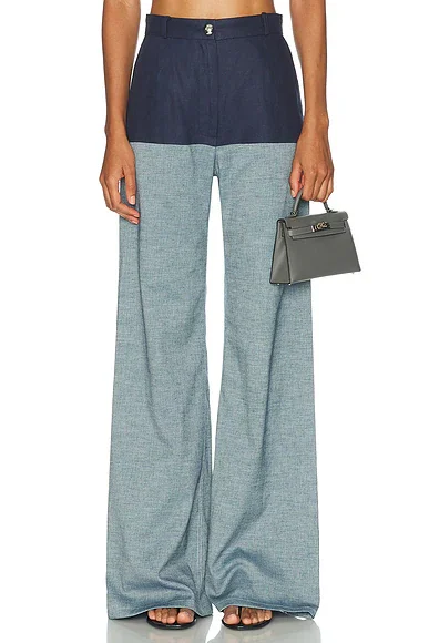 High Waist Combo Wide Leg