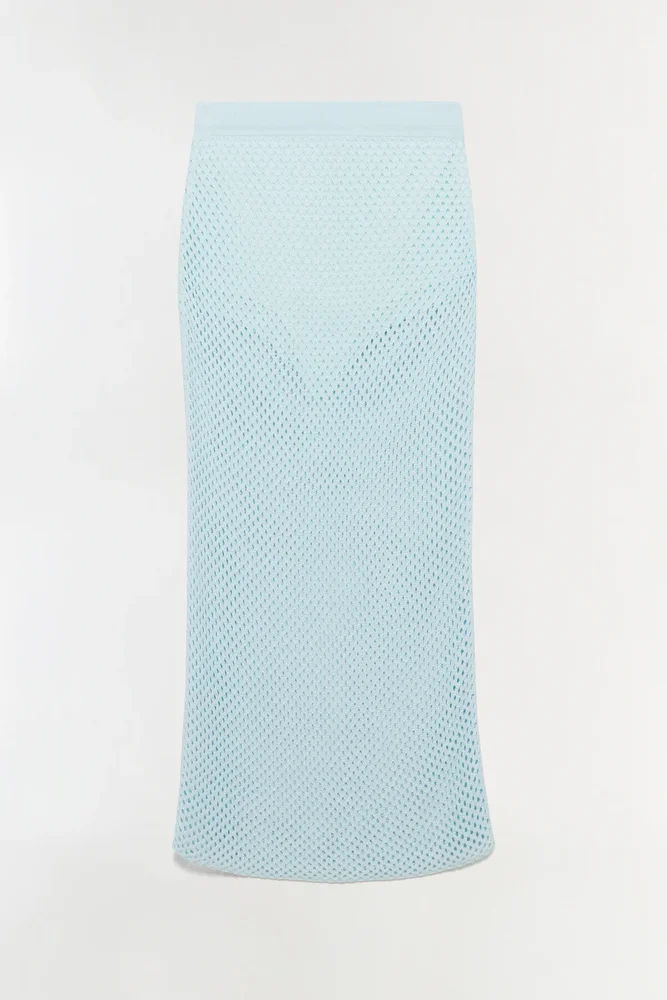 Demitri Mesh Knit Midi Skirt