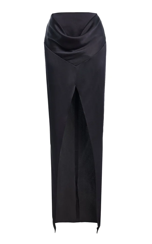 Caryatid Satin Maxi Skirt