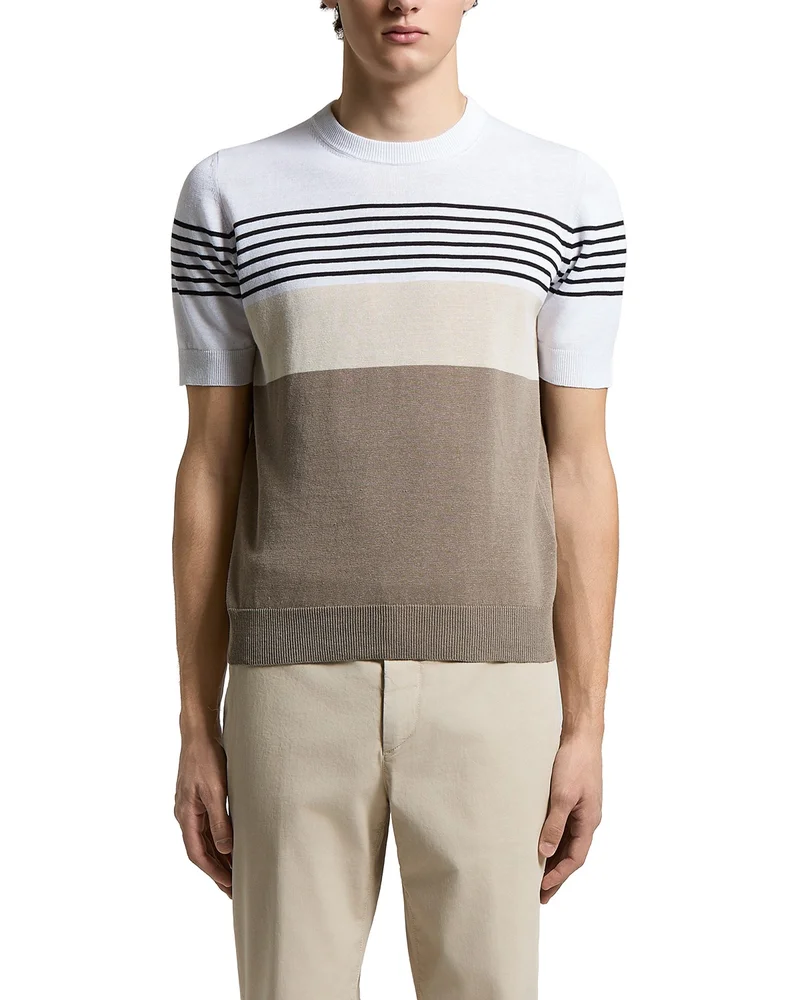 Regular Fit Stripe Colorblock Sweater T-Shirt