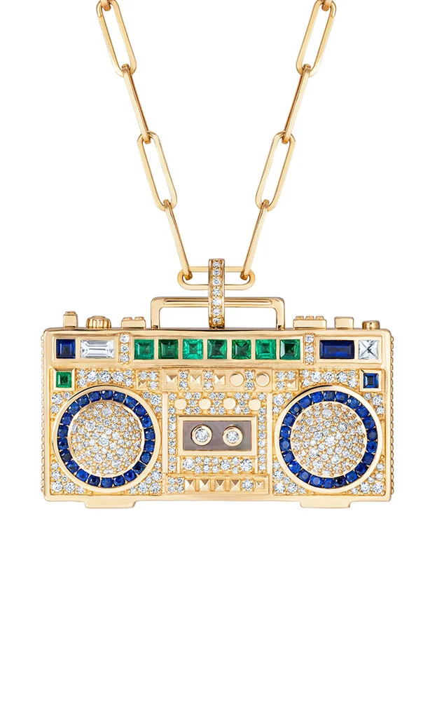 Put the Record On 14K Yellow Gold Necklace