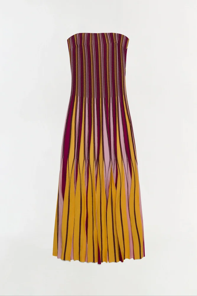Soleil Striped Midi Dress