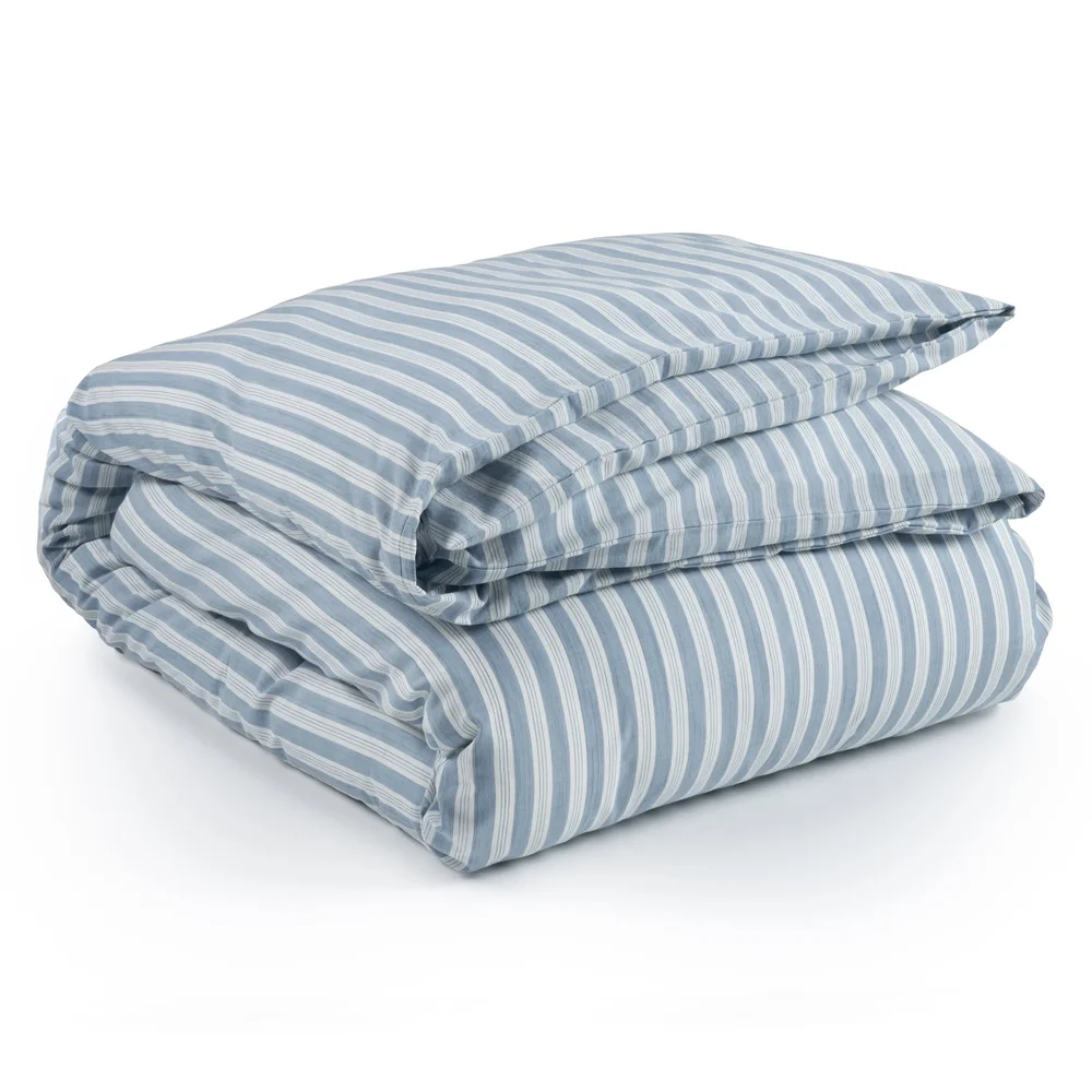 Simons Stripe Duvet Cover in French Blue