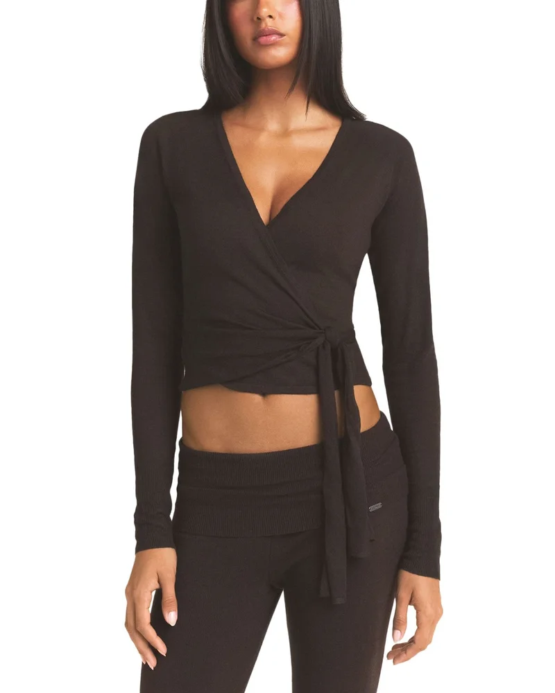 Essential Knit Wrap Sweater