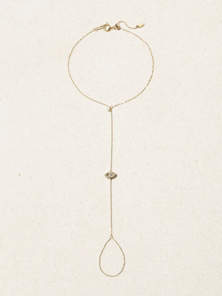 Séléné 18-karat gold hand bracelet