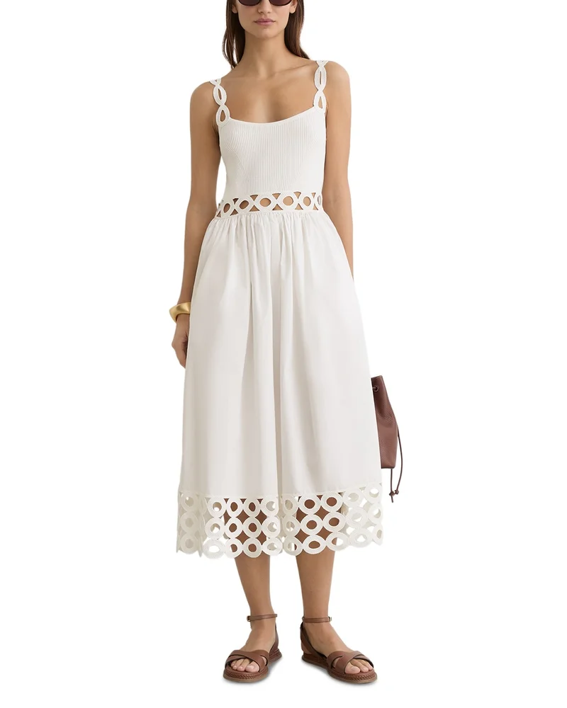 Rita Knit Woven Midi Dress