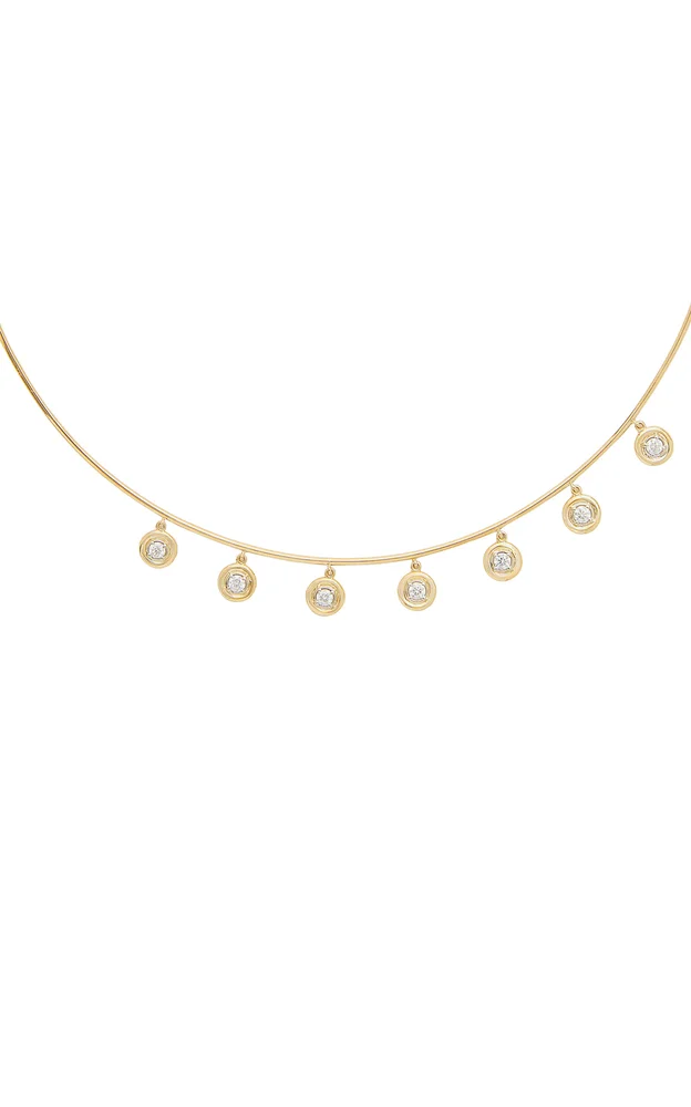 18K Yellow and White Gold Diamond Necklace
