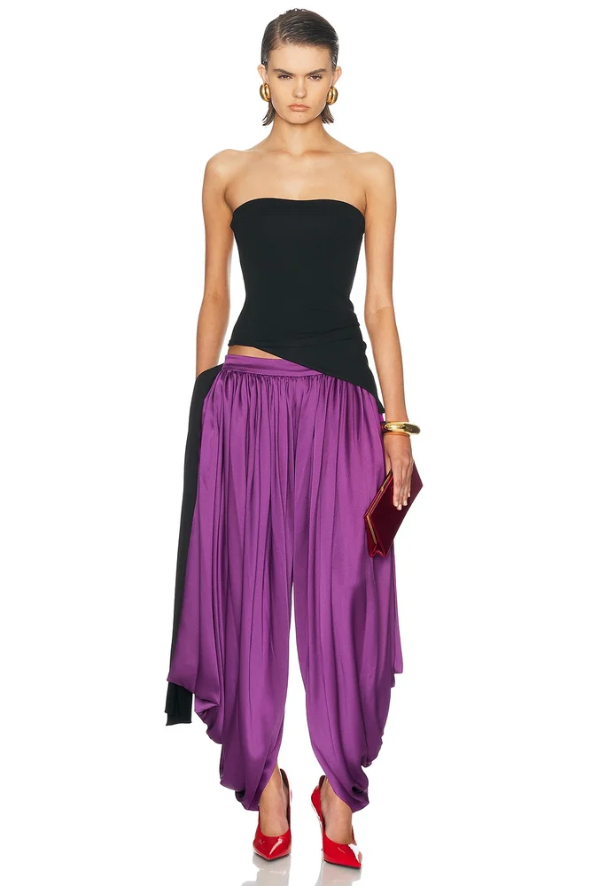 Bustier Jersey Wrap Top