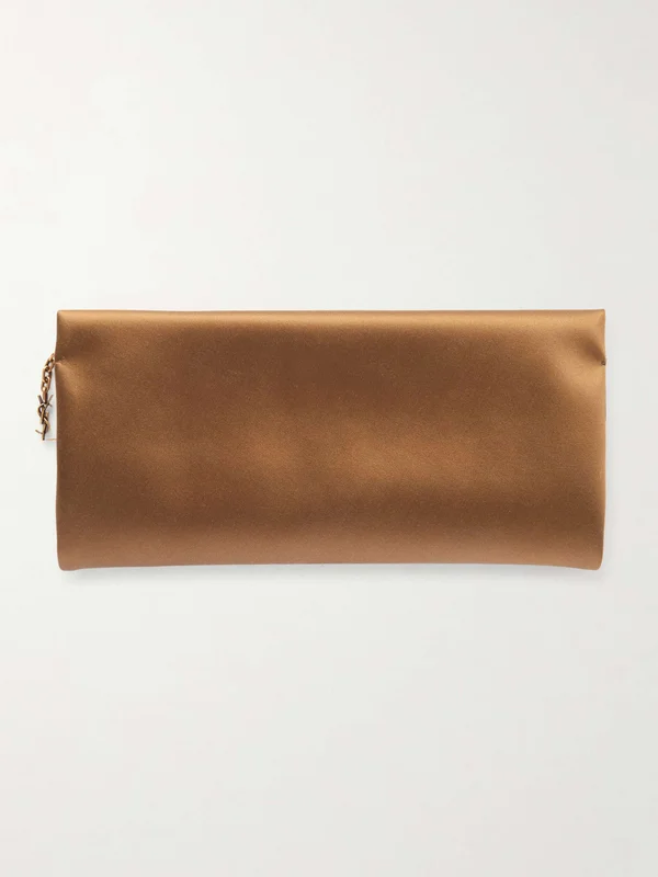 SAINT LAURENT Satin clutch