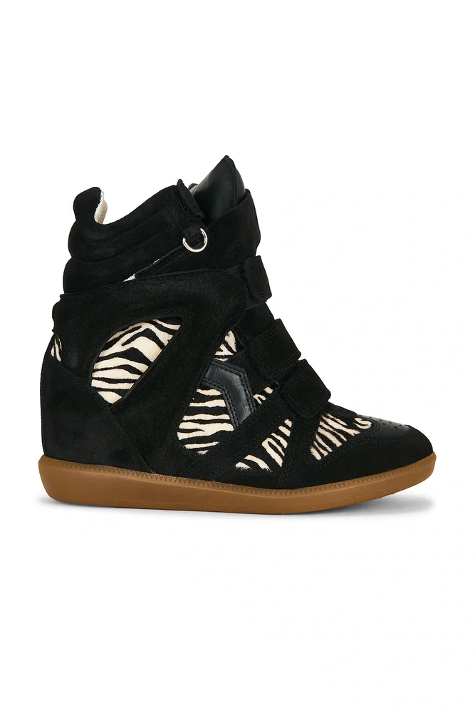 Bekett Ring Sneaker in Black Zebra