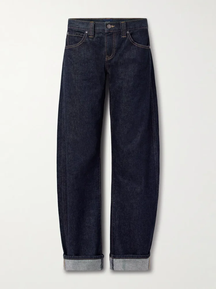 Karo mid-rise barrel-leg jeans