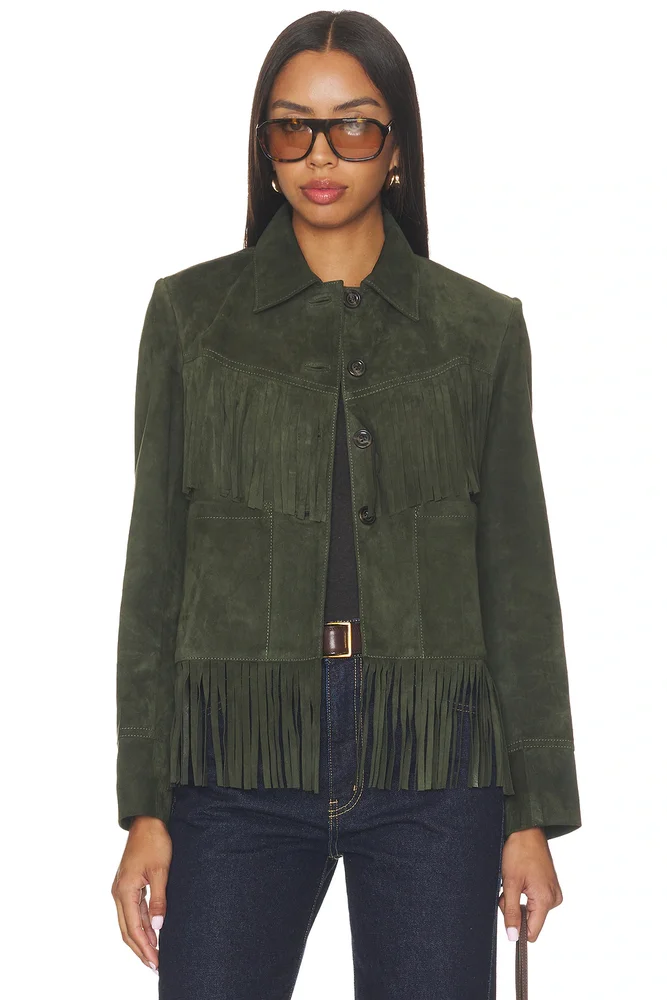 Suede Fringe Jacket