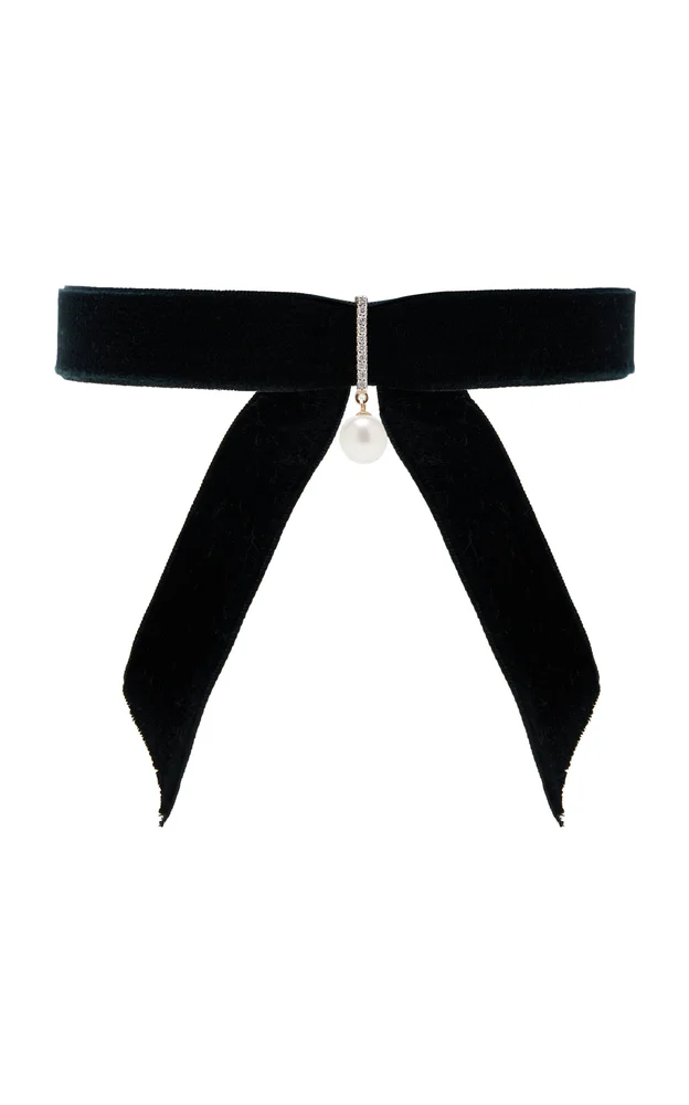 Pearl, Diamond Velvet Choker