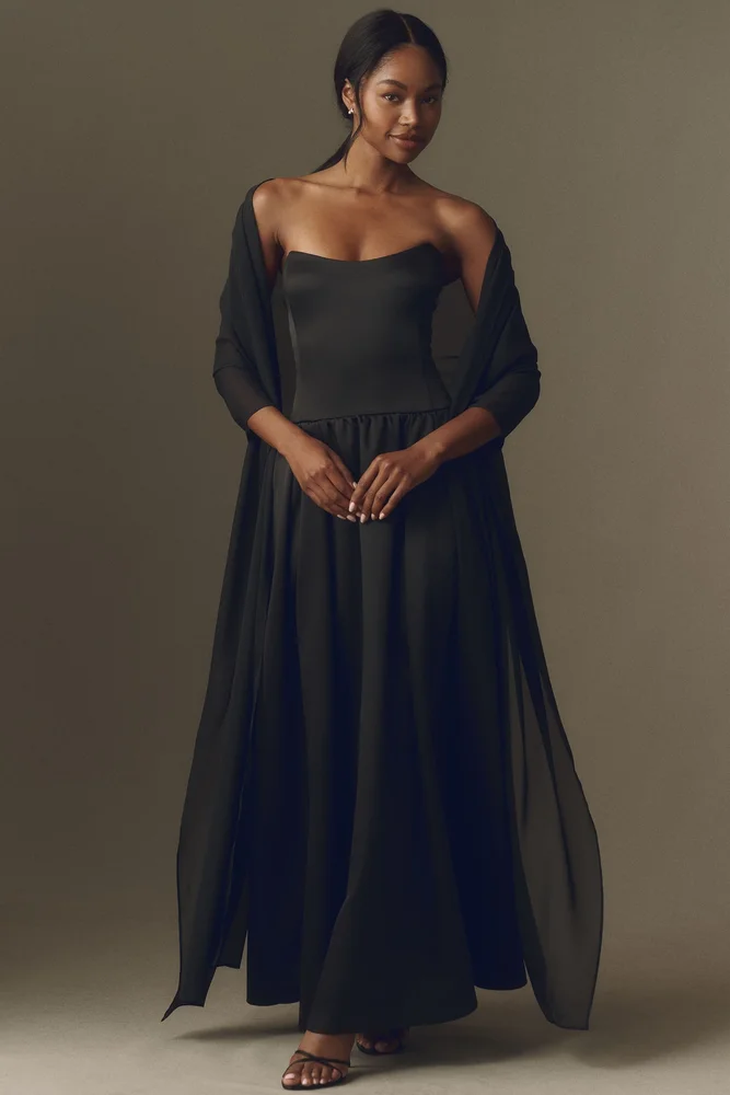 Sheer Draped Pashmina Wrap