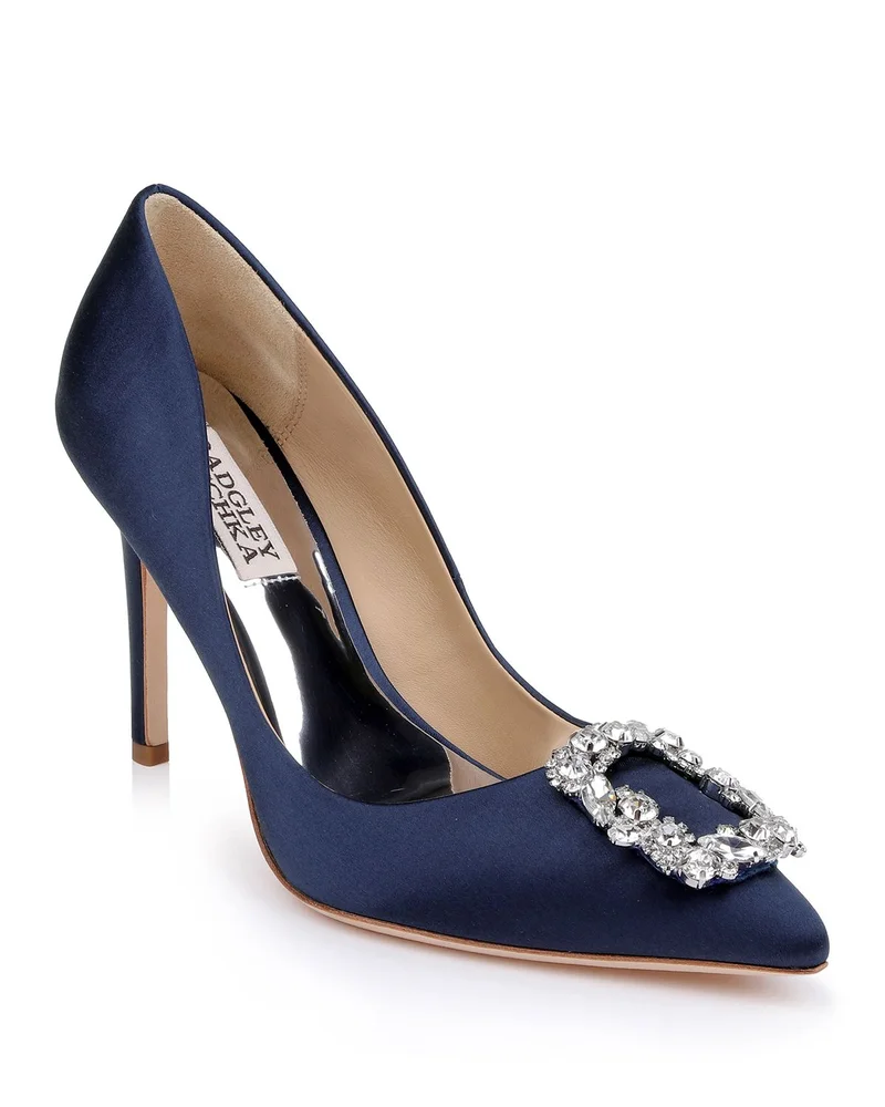 Cher Crystal Buckle Pumps