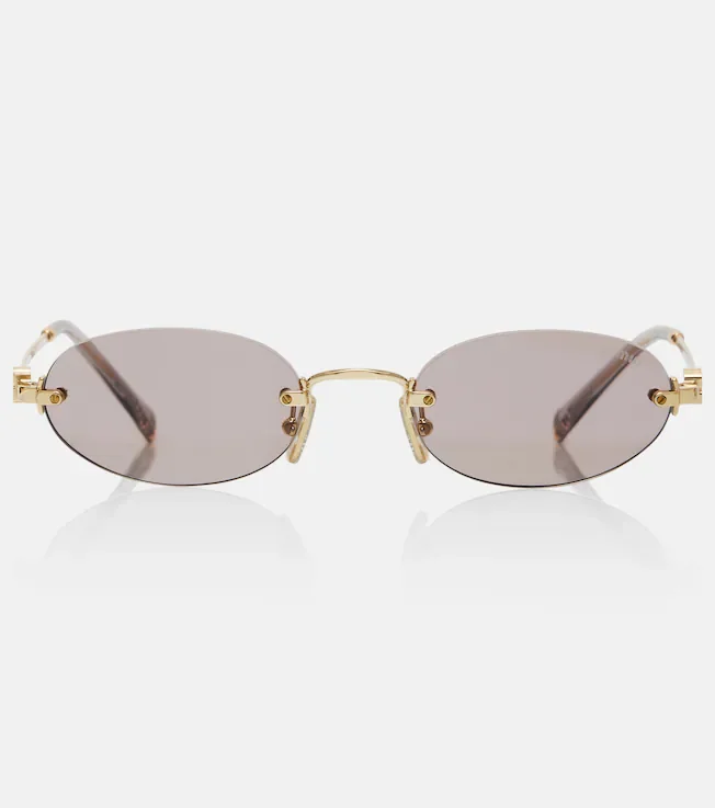 Logo oval sunglasses