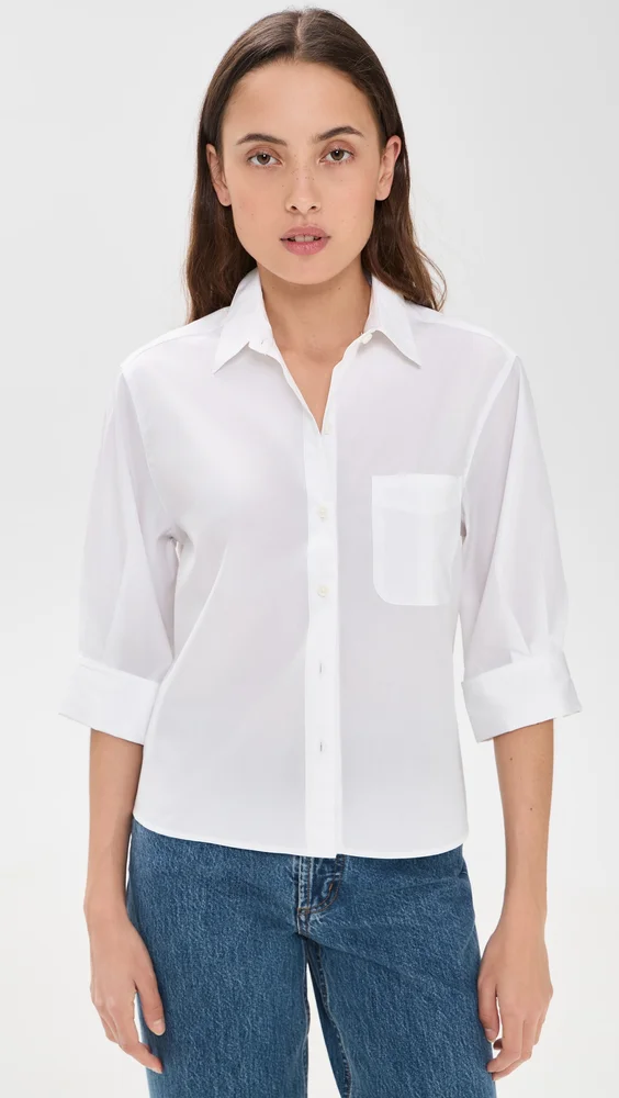 Lucia Poplin Button Down Shirt