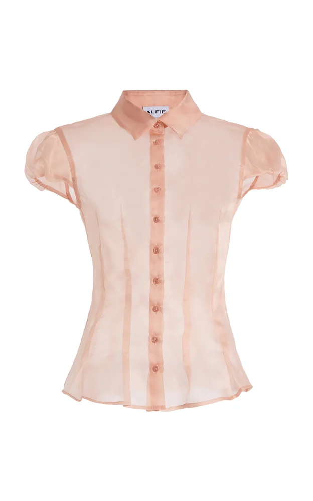 Abby Sheer Silk-Organza Shirt