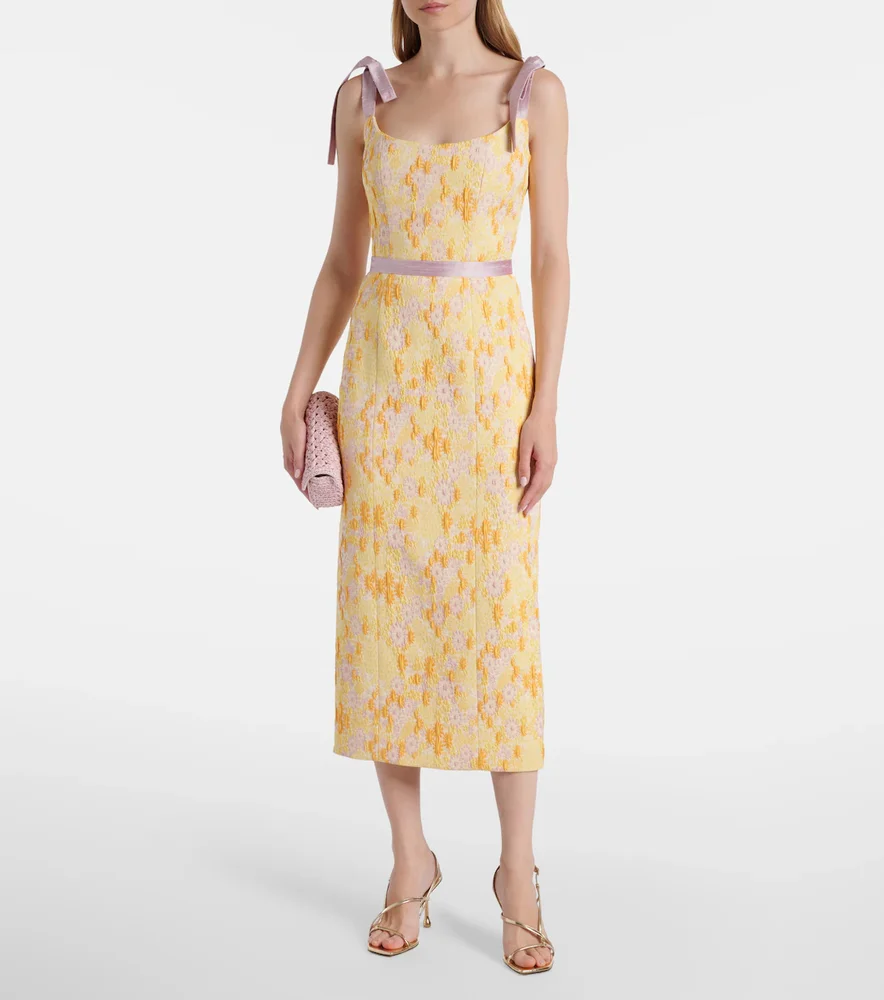 Acacia Embroidered Brocade Corset Dress