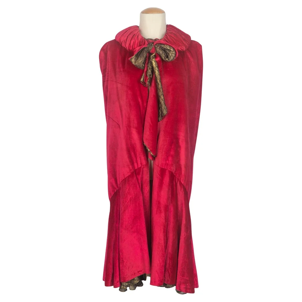 Velvet cape coat 1920s