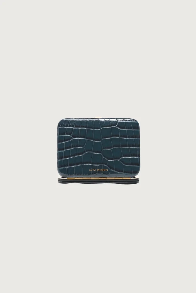 Nolan Card Holder Denim Croc