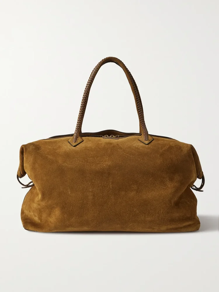 Weekend XL Leather-Trimmed Suede Tote