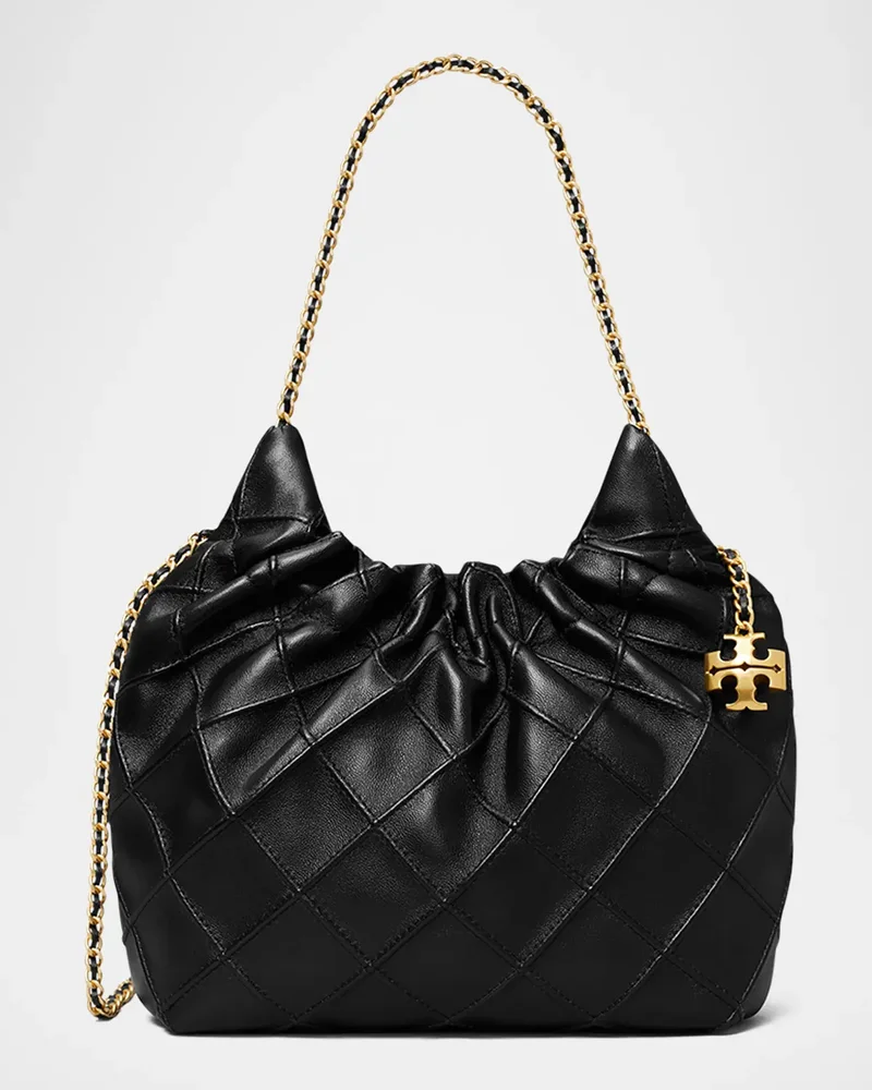 Fleming Mini Quilted Leather Hobo Bag
