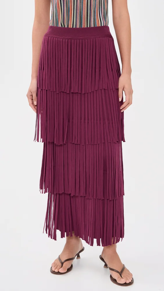 Za Za Knit Fringe Skirt