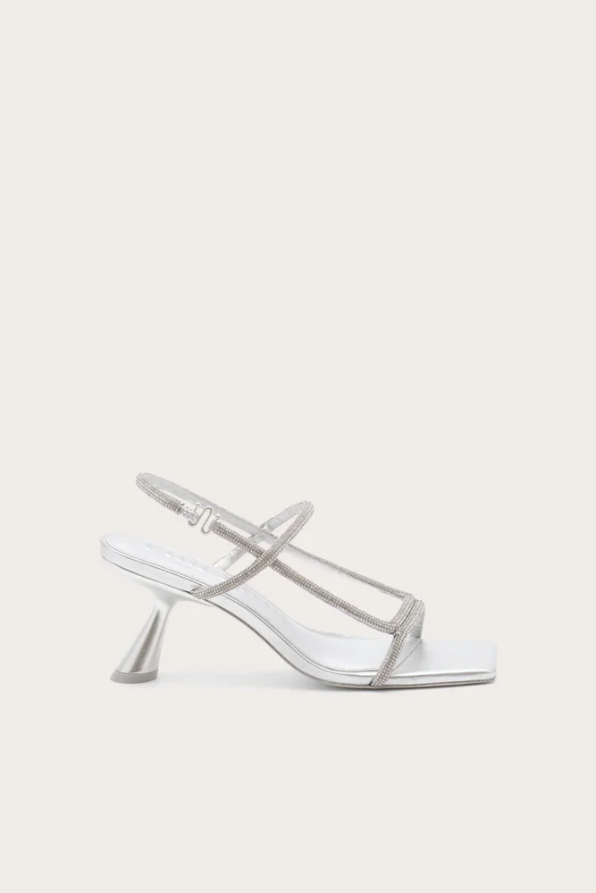 REINA RHINESTONE SANDAL - CLEAR
