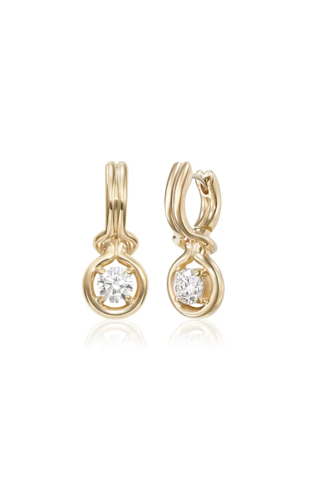 18k Yellow Gold Rocky Earring Medium
