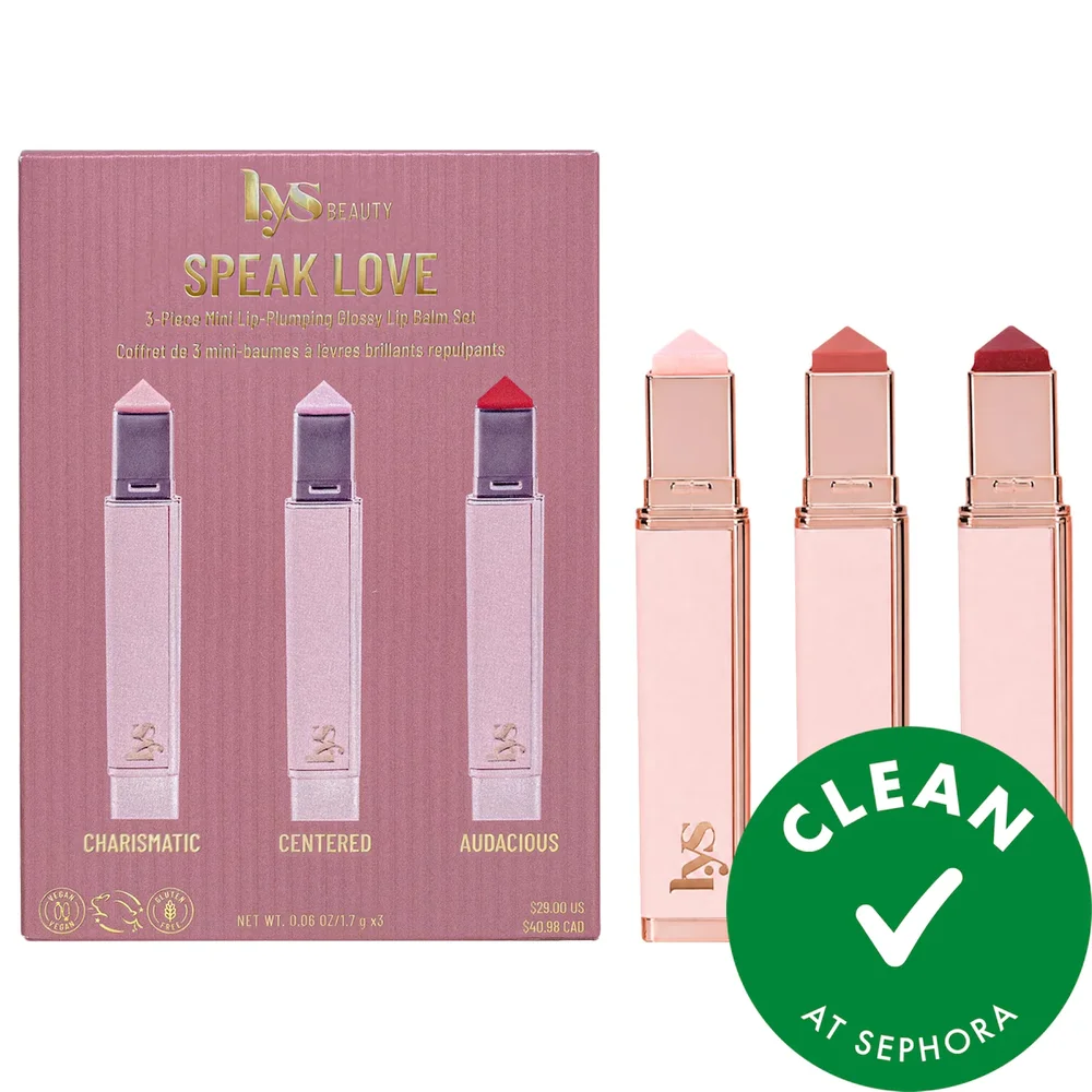 Mini Speak Love 3-piece Lip-Plumping Glossy Lip Balm Set