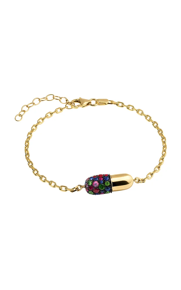 Pill 18K Yellow Gold Sapphire Bracelet