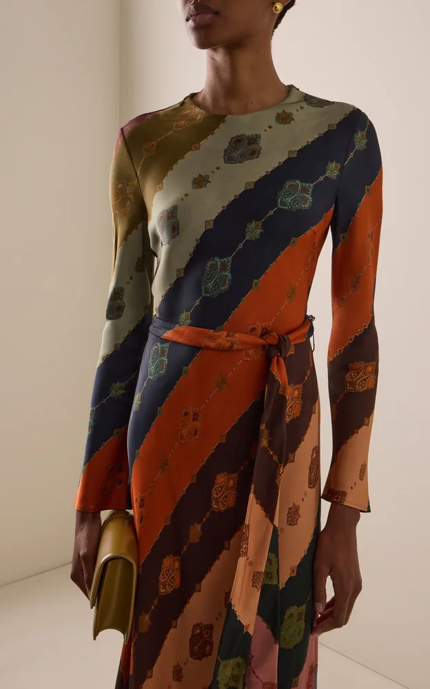 Ascent Printed Twill Maxi Dress